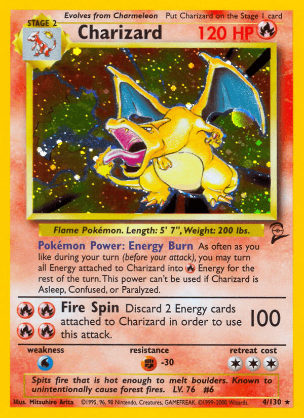 Charizard printed card
