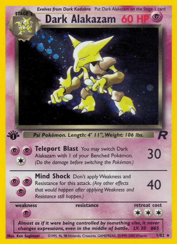 Dark Alakazam printed card