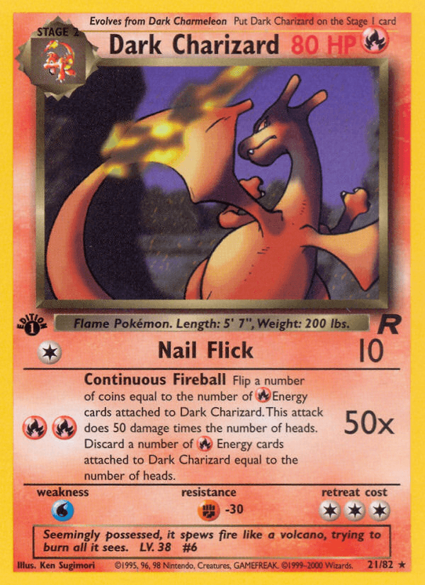 Dark Charizard printed card
