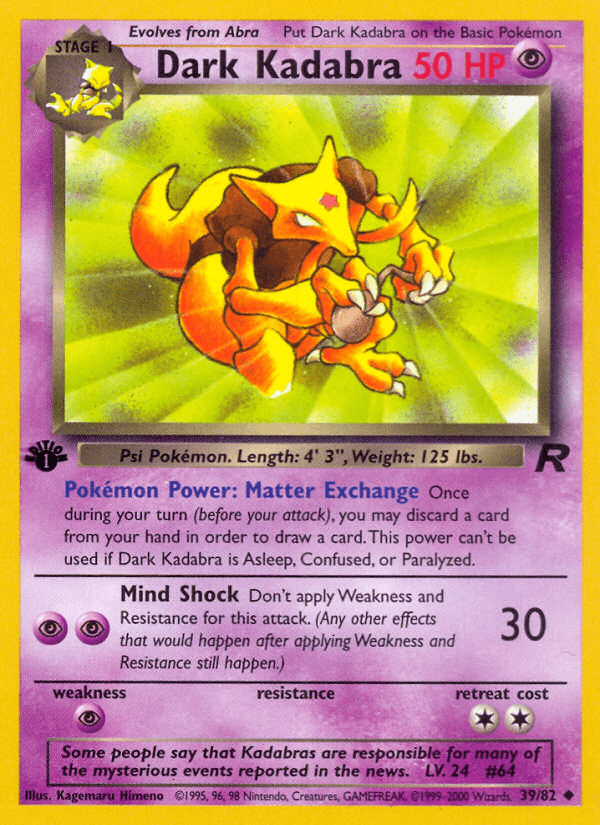 Dark Kadabra printed card