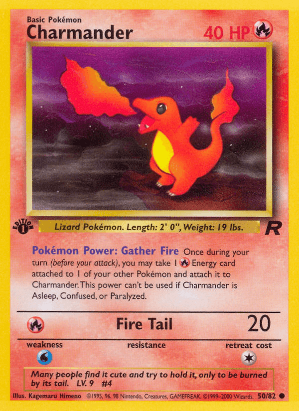 Charmander printed card