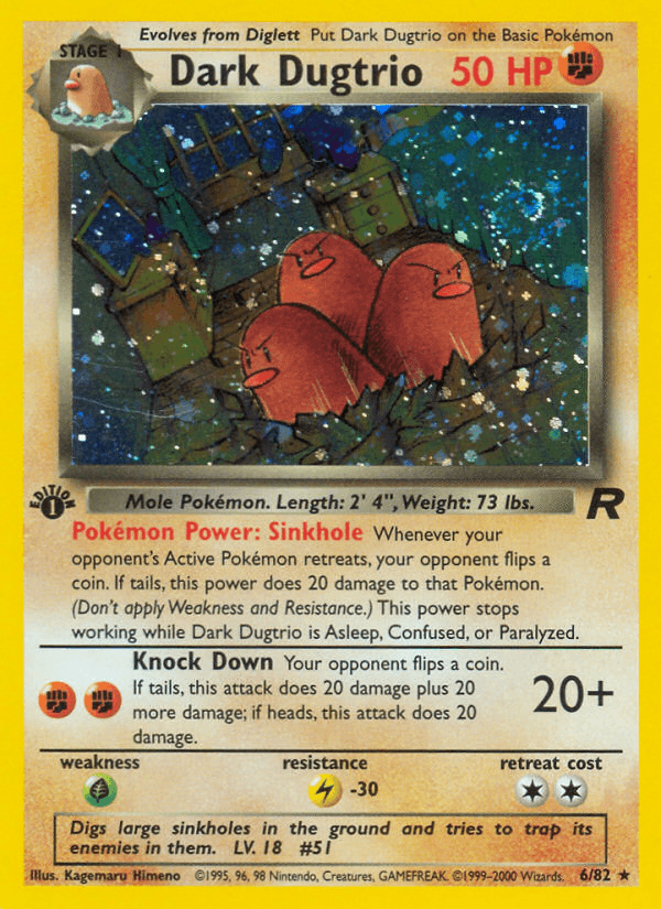 Dark Dugtrio printed card