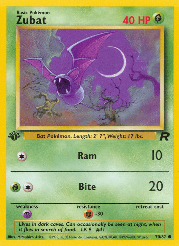 Zubat printed card