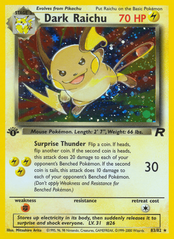 Dark Raichu printed card