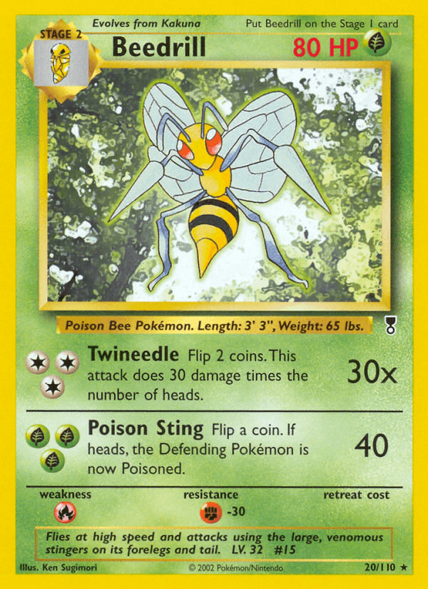 Beedrill printed card