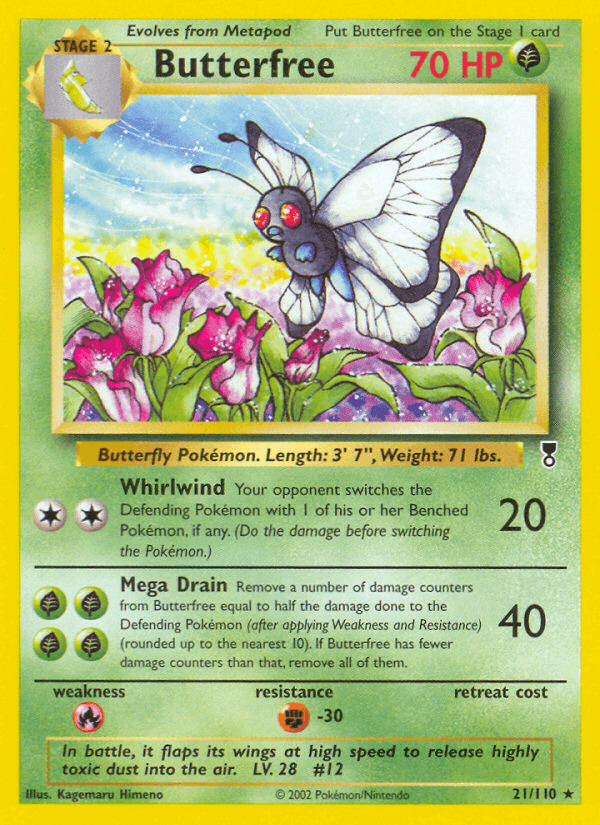 Butterfree printed card