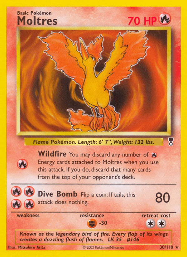 Moltres printed card
