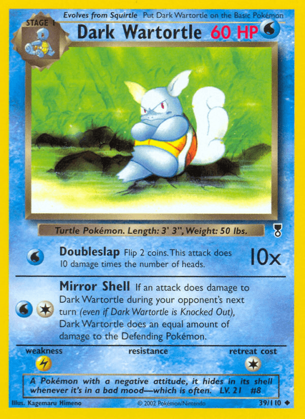 Dark Wartortle printed card