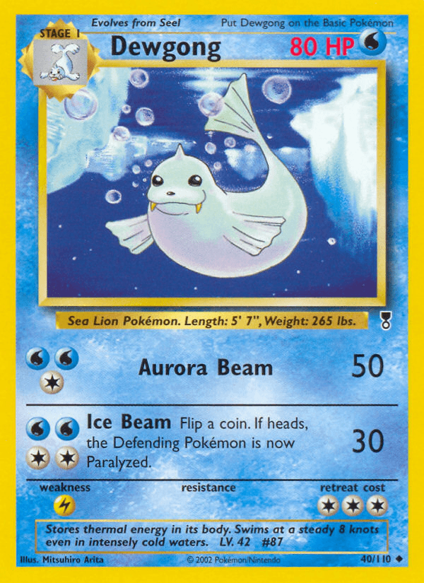 Dewgong printed card