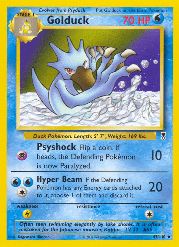 Golduck printed card