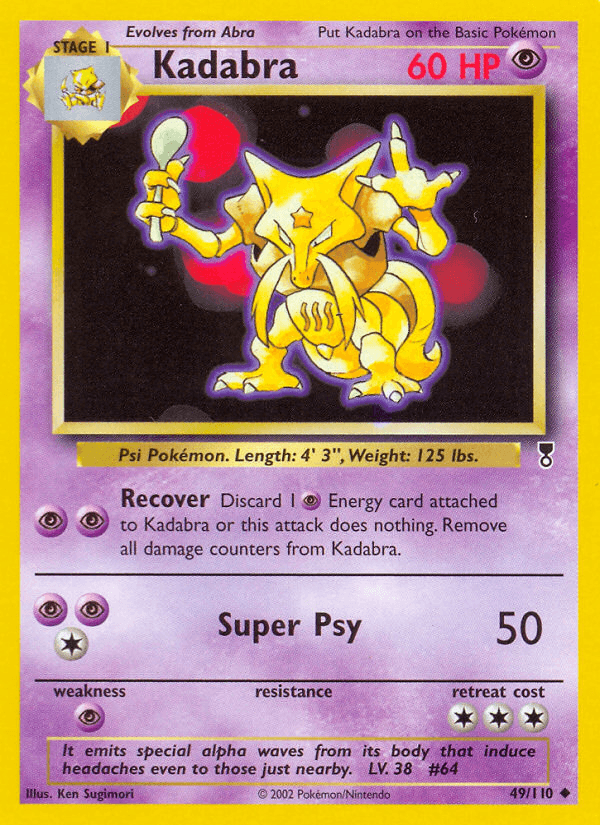 Kadabra printed card