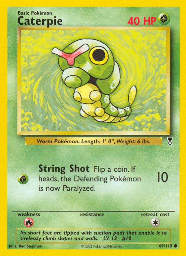 Caterpie printed card
