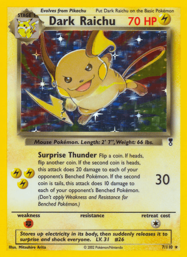 Dark Raichu printed card