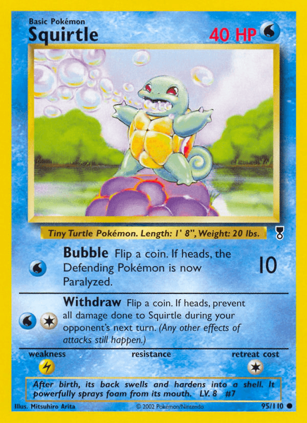 Squirtle printed card