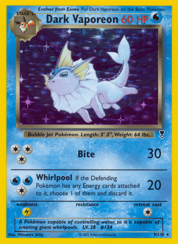 Dark Vaporeon printed card