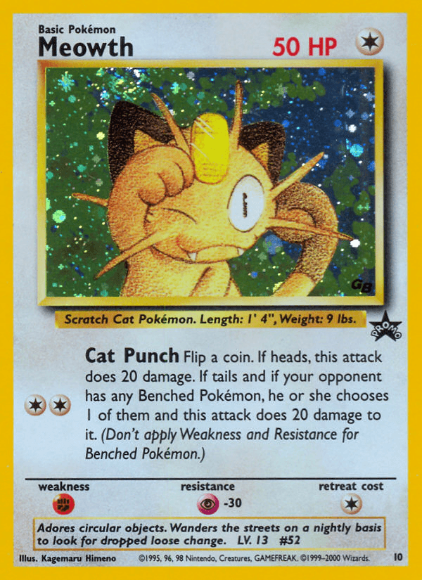 Meowth printed card