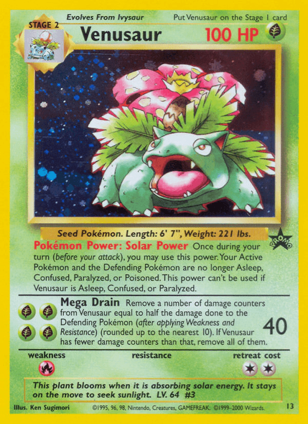 Venusaur printed card