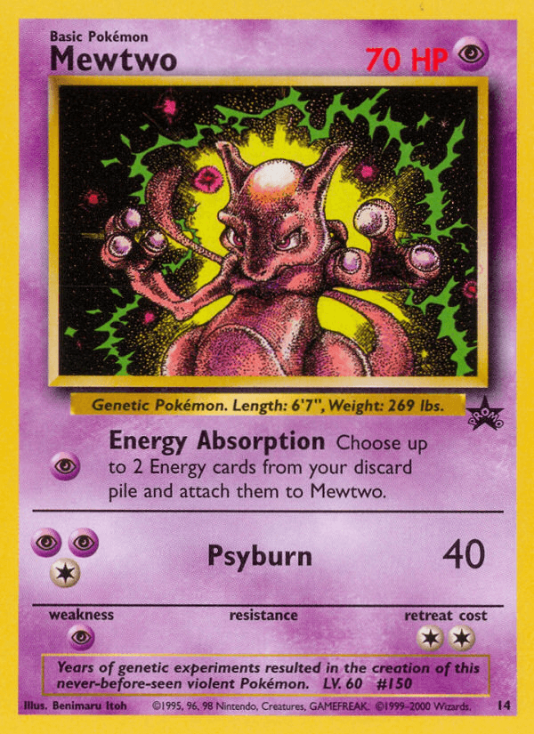 Mewtwo printed card