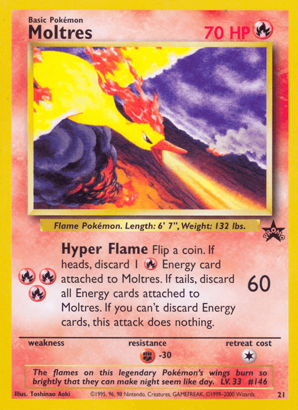 Moltres printed card