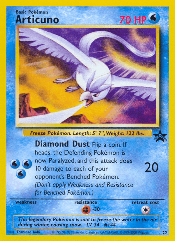Articuno printed card