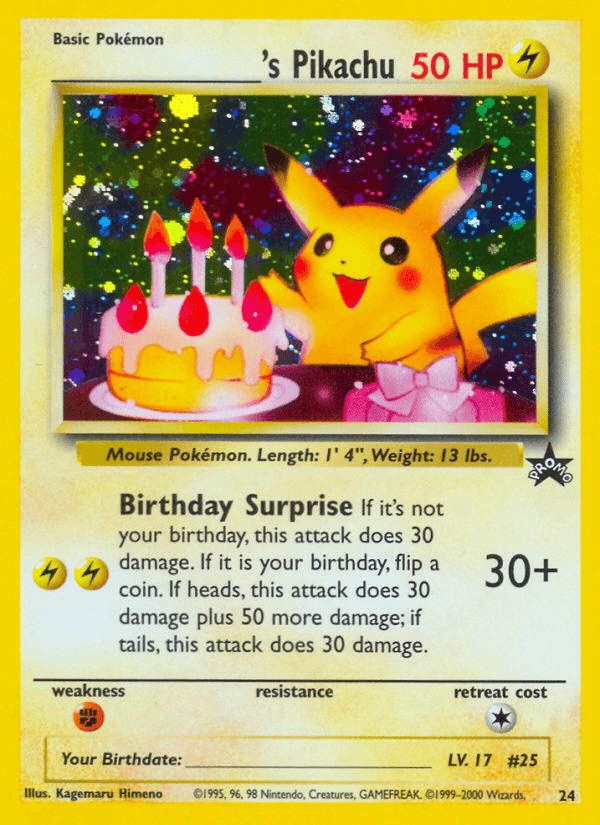 _____'s Pikachu printed card