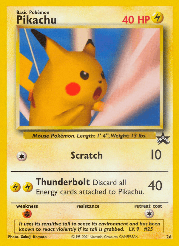 Pikachu printed card