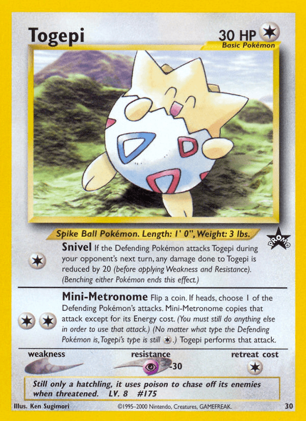 Togepi printed card