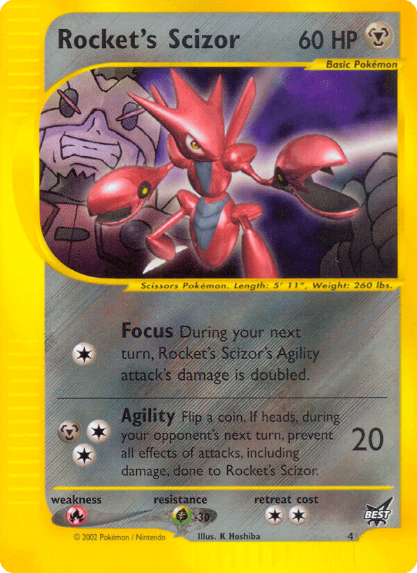 Rocket's Scizor printed card