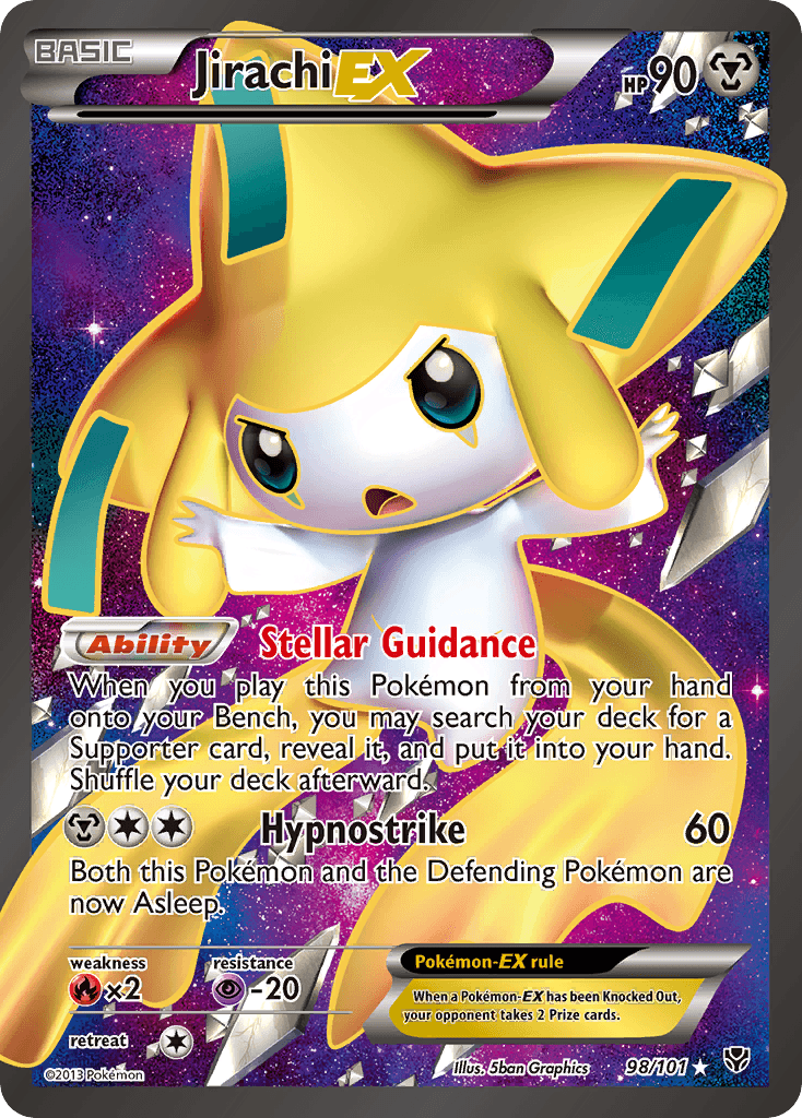 Jirachi-EX printed card