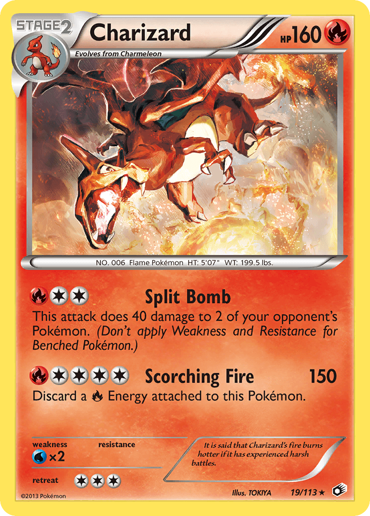 Charizard printed card