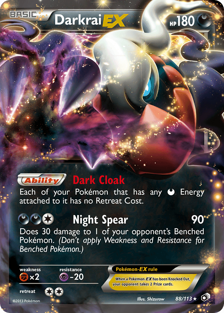 Darkrai-EX printed card
