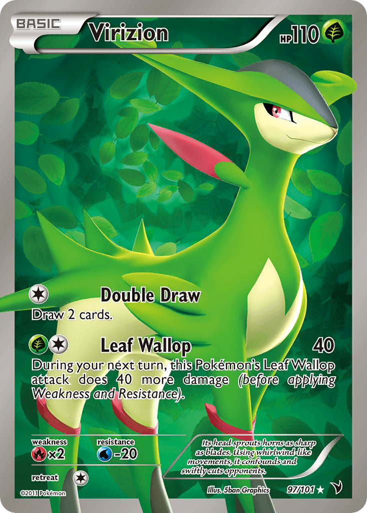Virizion printed card