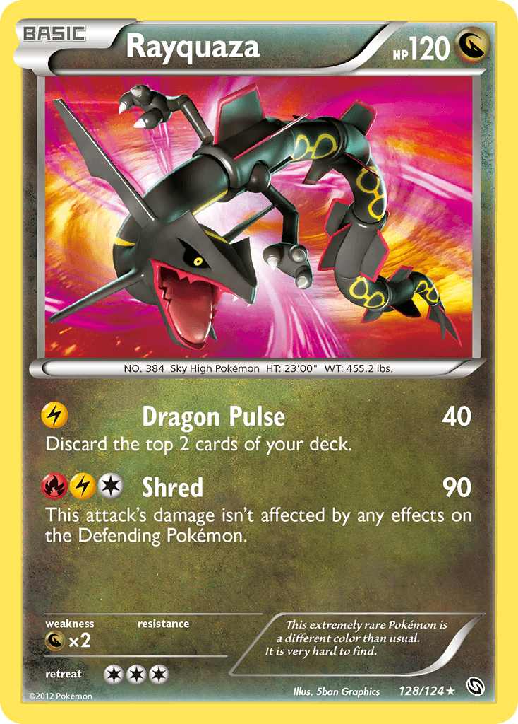 Rayquaza printed card