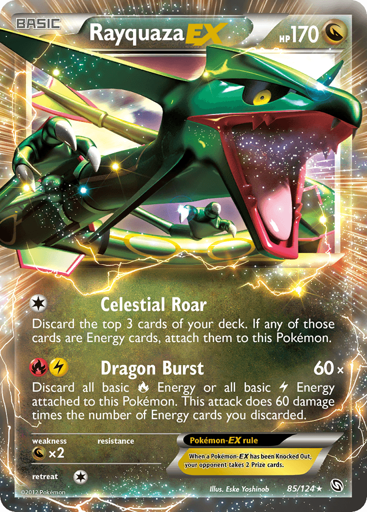 Rayquaza-EX printed card