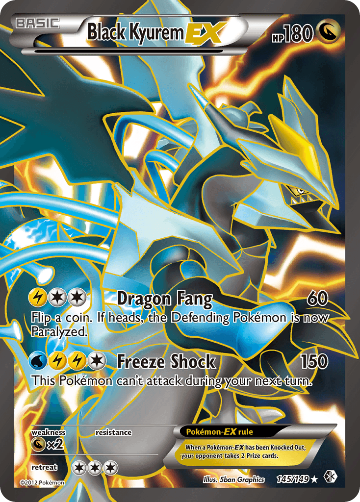 Black Kyurem-EX printed card