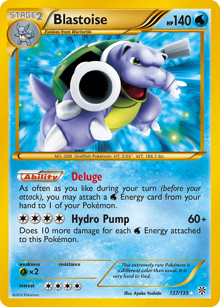 Blastoise printed card