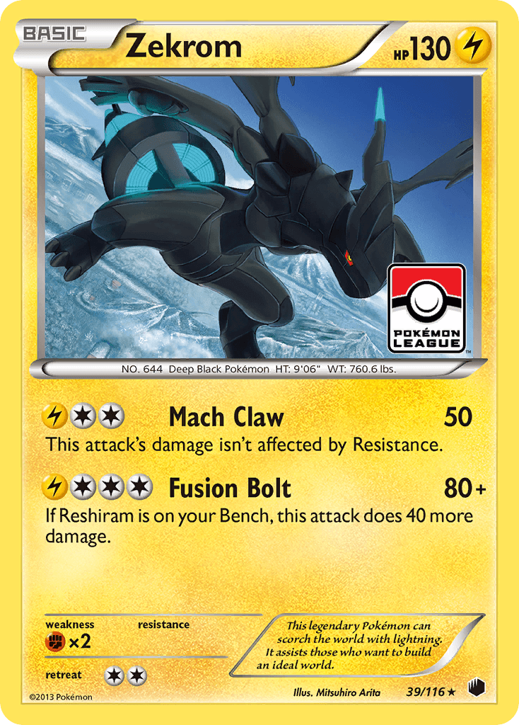 Zekrom printed card