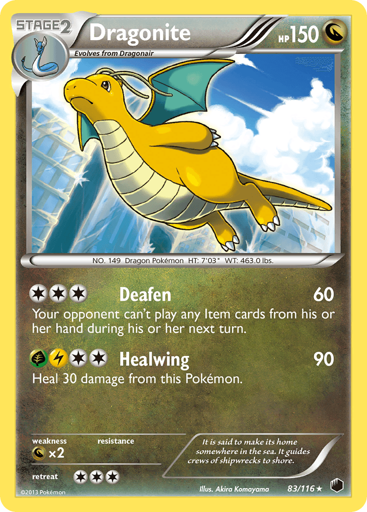 Dragonite printed card