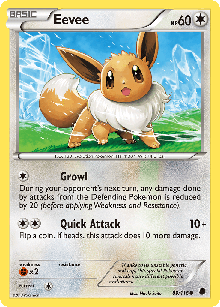 Eevee printed card