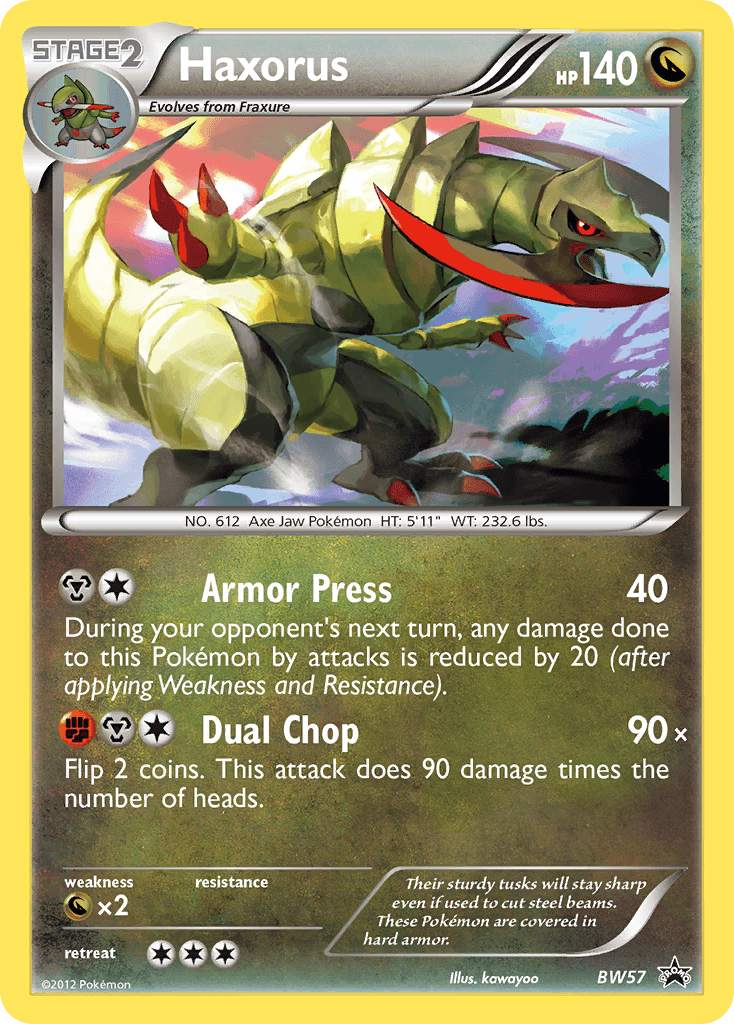 Haxorus printed card