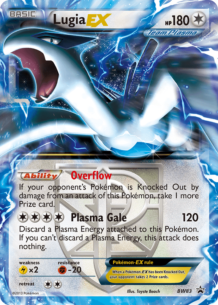 Lugia-EX printed card