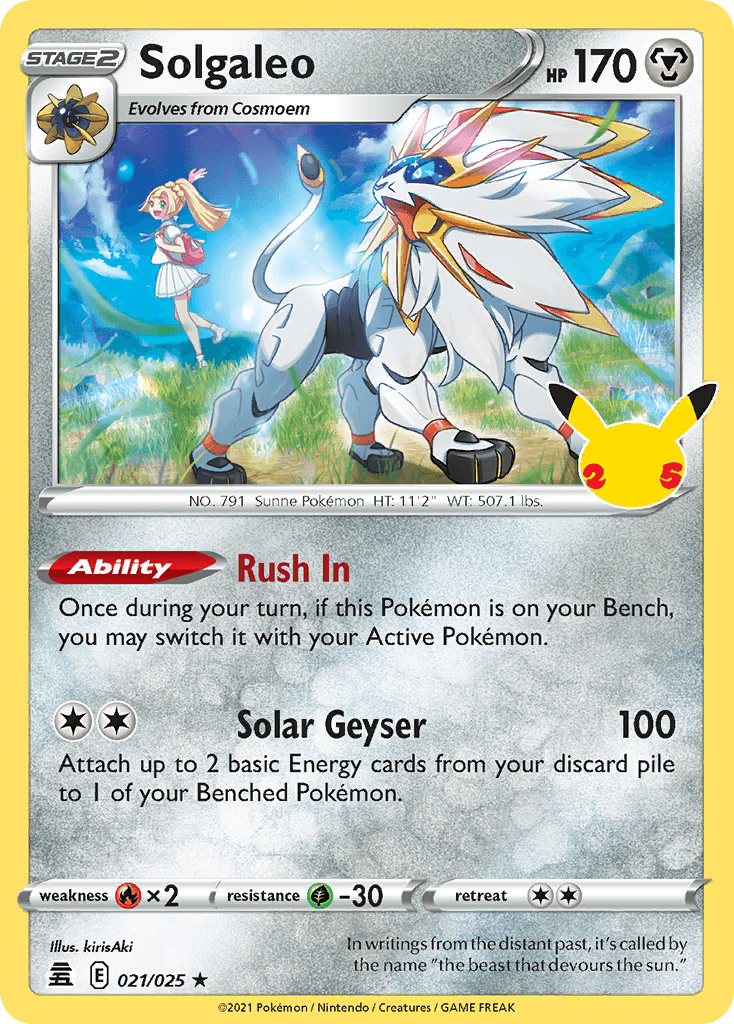 Solgaleo printed card