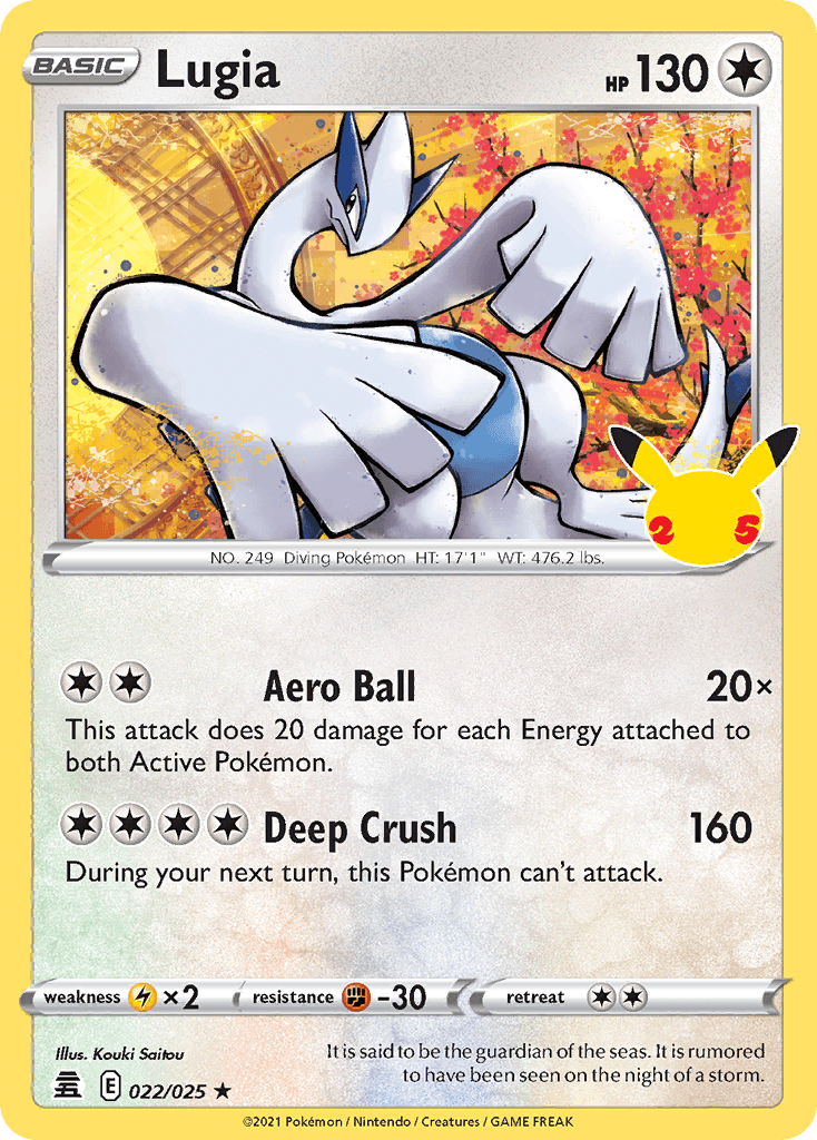 Lugia printed card