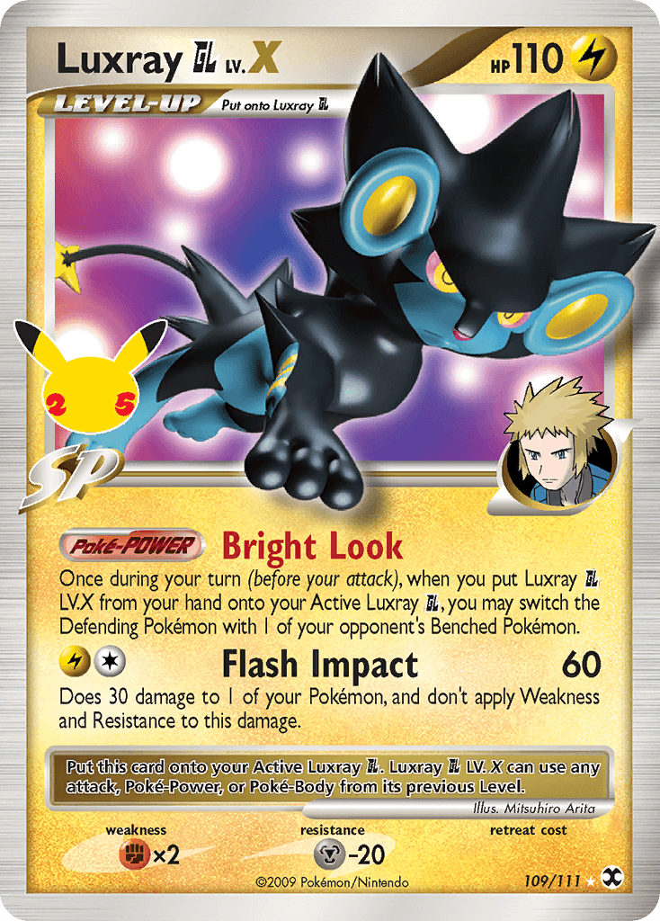 Luxray GL LV.X printed card