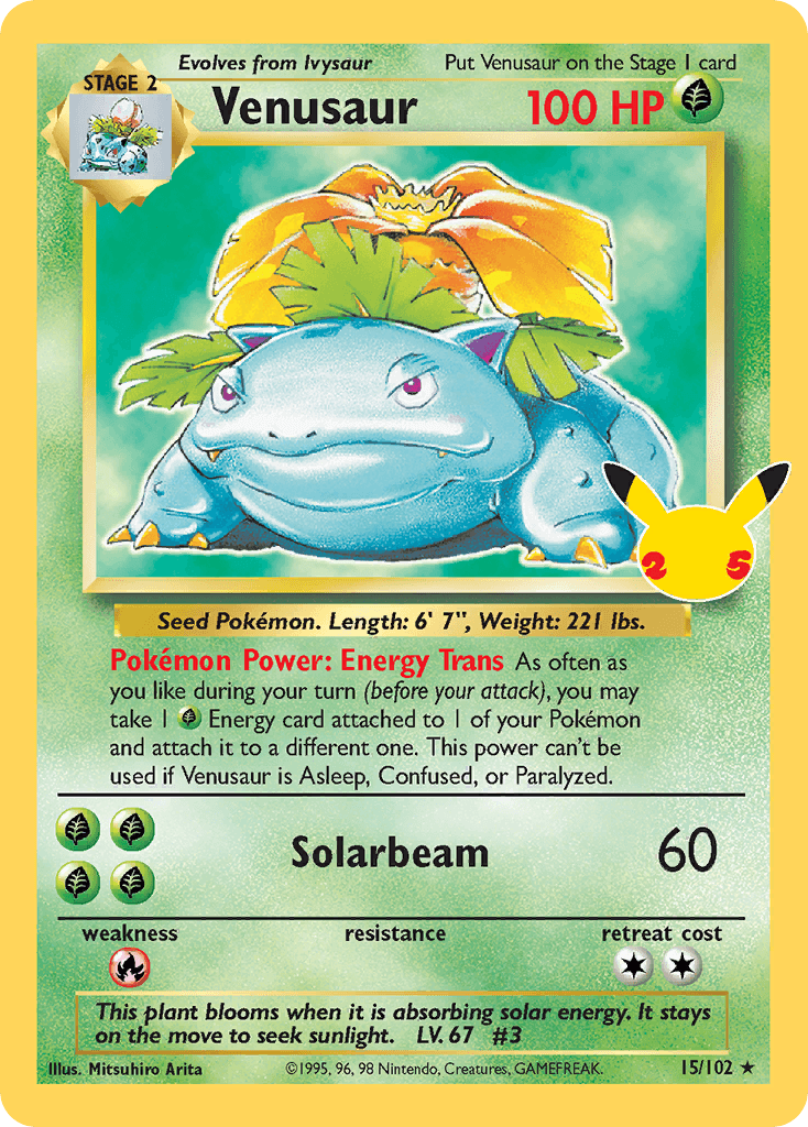 Venusaur printed card