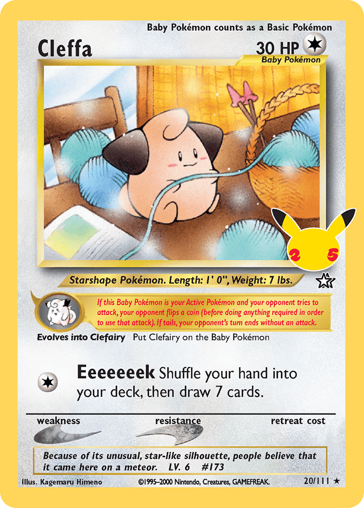 Cleffa printed card