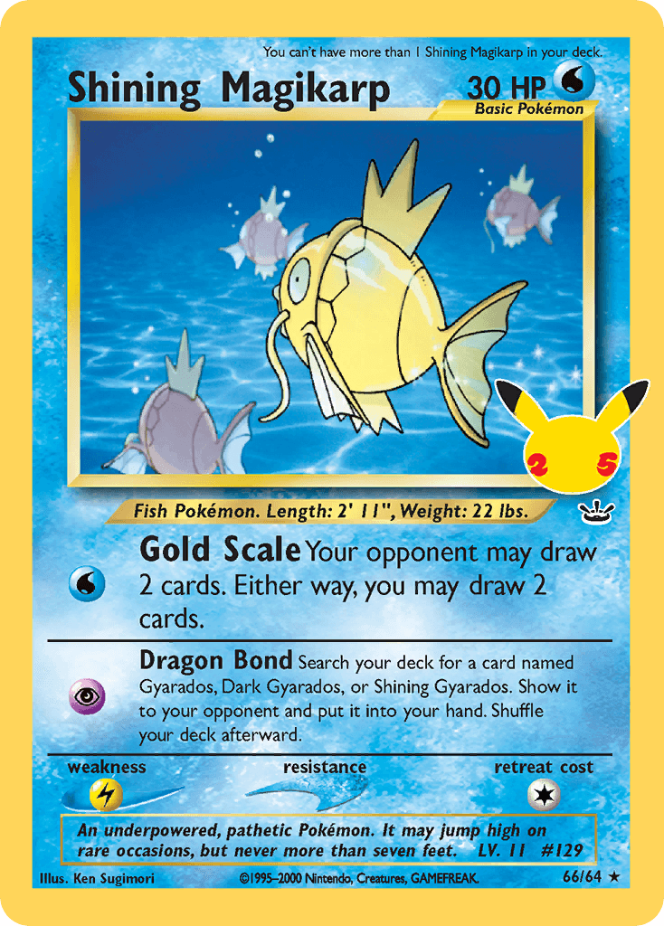 Shining Magikarp printed card