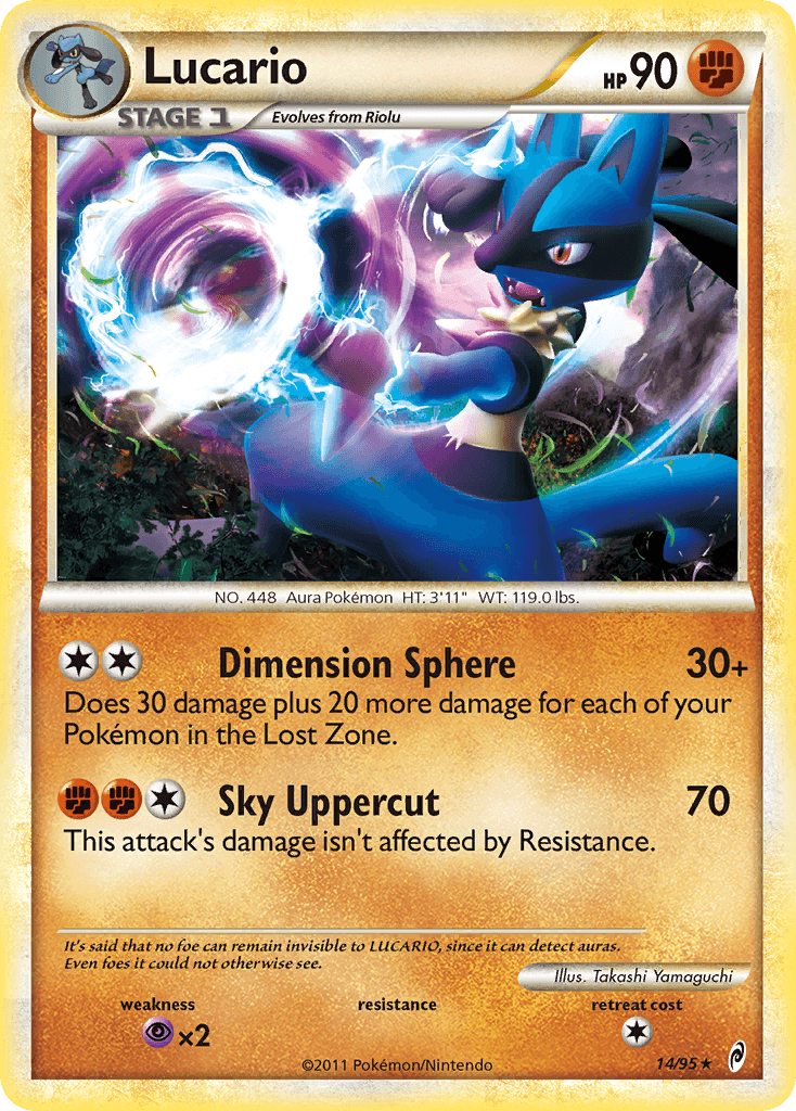 Lucario printed card