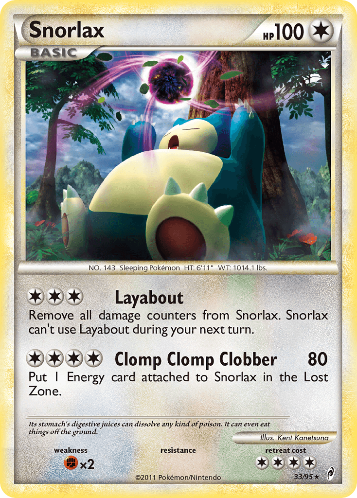 Snorlax printed card