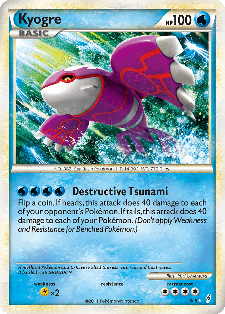 Kyogre printed card